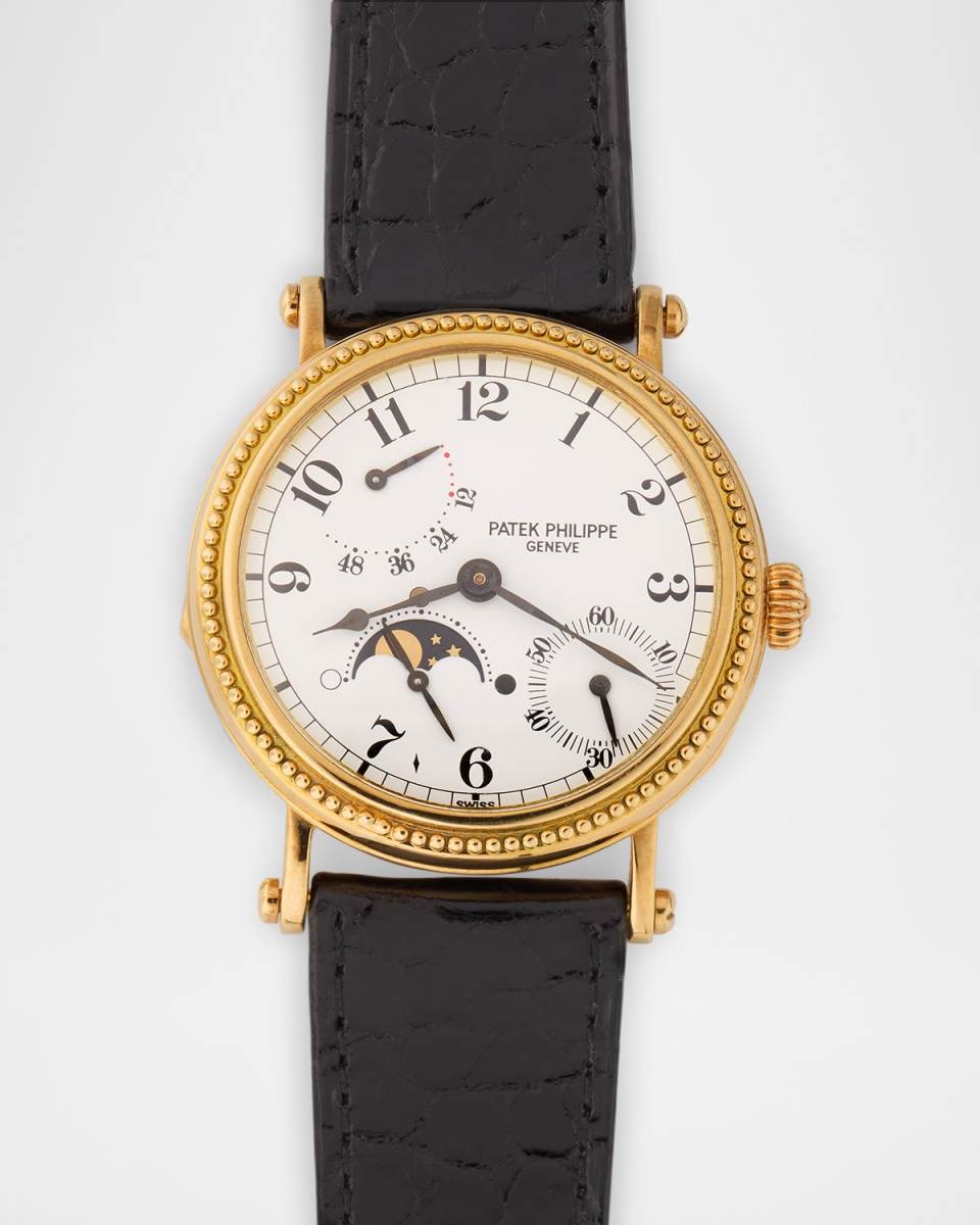 Patek Philippe 18K Yellow Gold Age of the Moon 35mm Vintage 1995 Watch